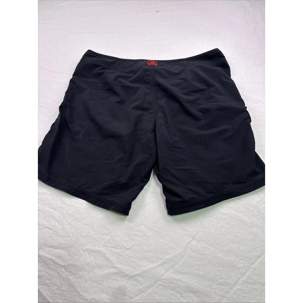 Maui Rippers Board Shorts Trunks WOMENS 12 Cargo Pocket Draw String  BLACK